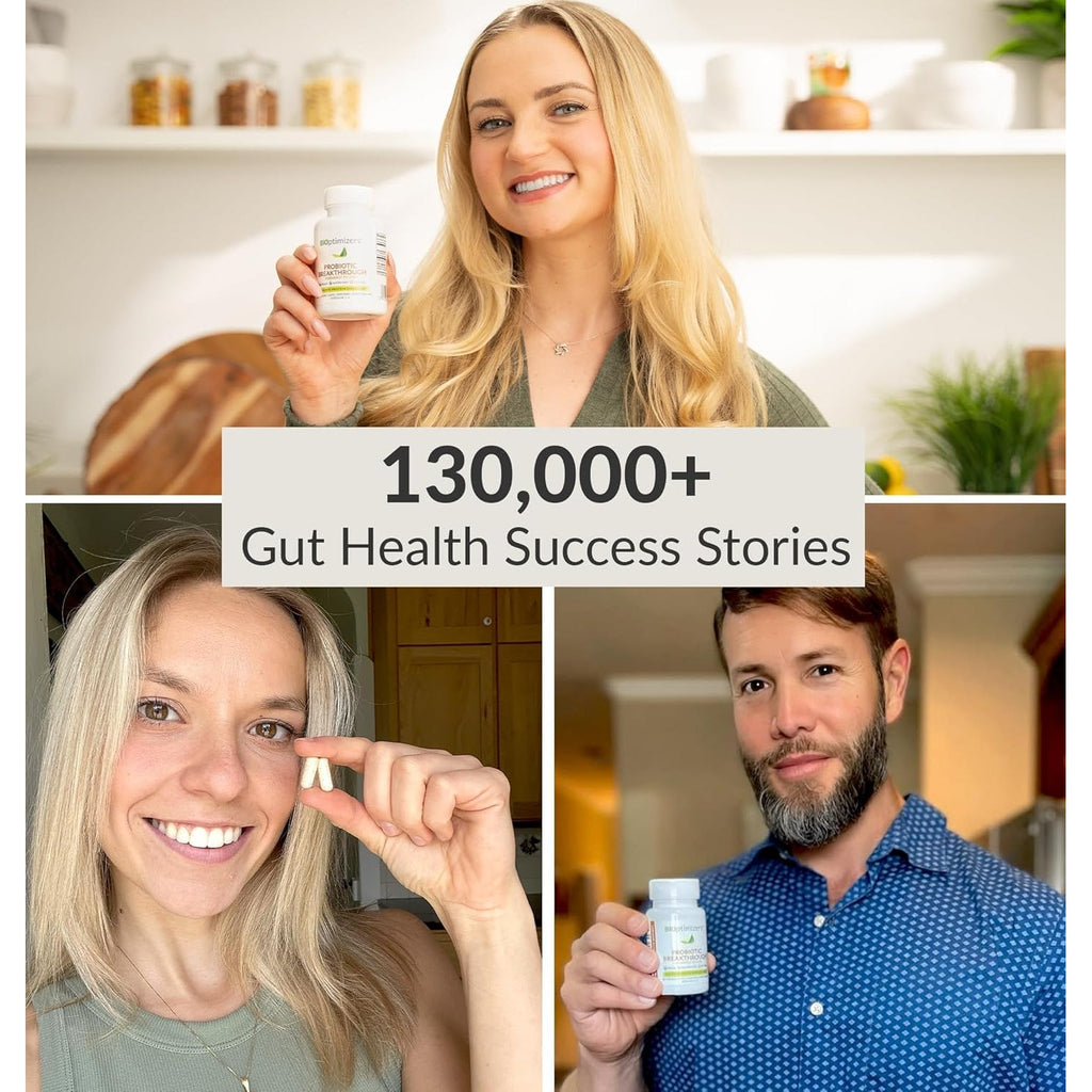Bioptimizers Probiotic Breakthrough – Lactobacillus Plantarum OM Probiotics & Prebiotics Health Supplement for Gut, Digestive & Immune Support Probiotics for Women Men Elderly– 30 Vegan Capsules