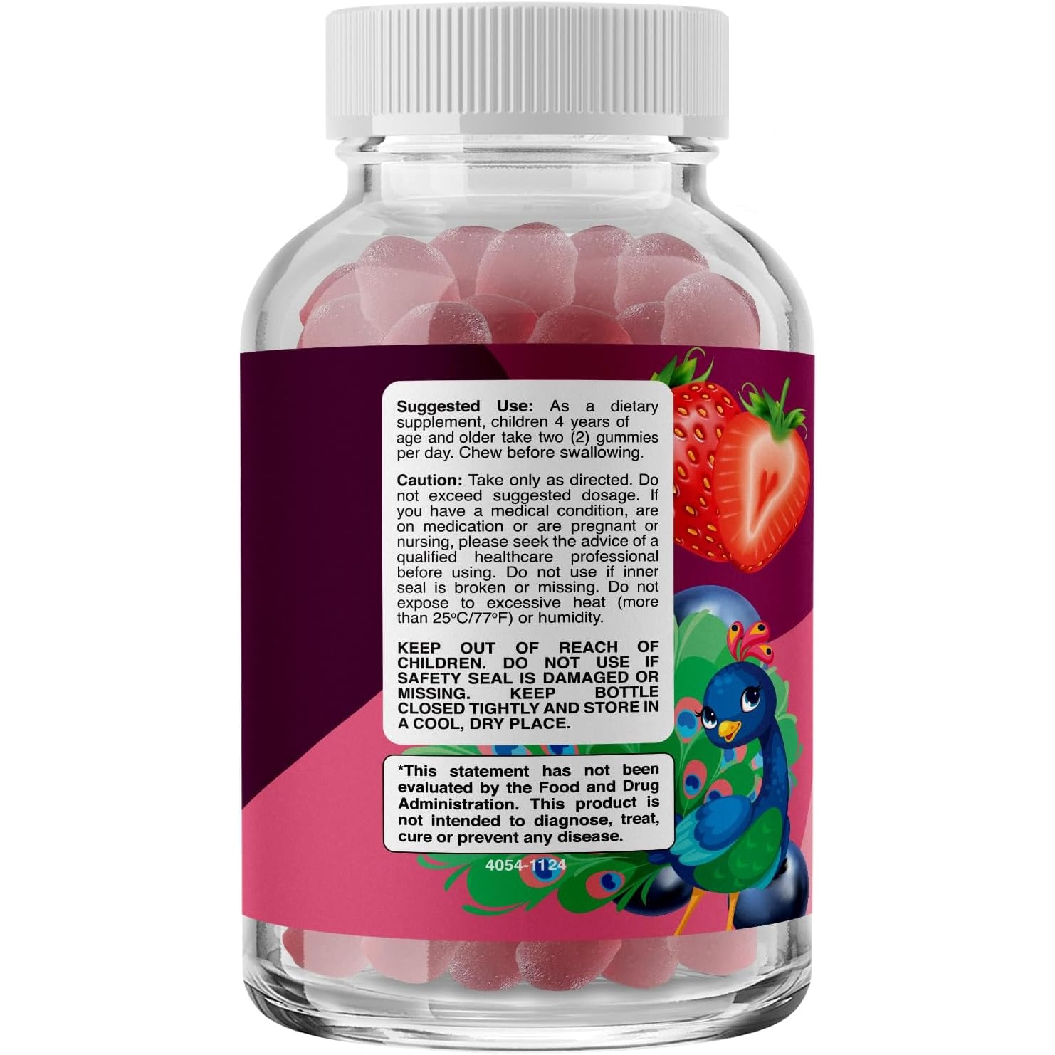 Phytoral Vegan Kids Focus Gummies - Potent Chewable Brain Support for Children - Enhances Concentration & Memory - Calming Supplements & Focus Gummies for Kids - Non-Gmo & Gluten-Free - 60 Count