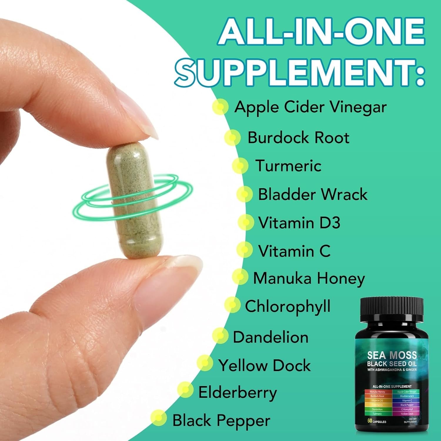 Sea Moss Black Seed Oil Capsules