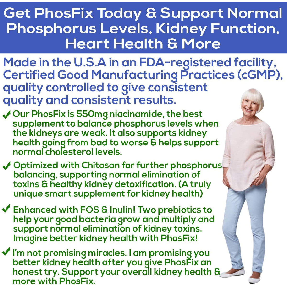 Phosfix 120 Pills Phosphorus Binder with Chitosan for Supporting Normal Phosphorus Levels and Kidney Health. Renal Supplement Optimal Health