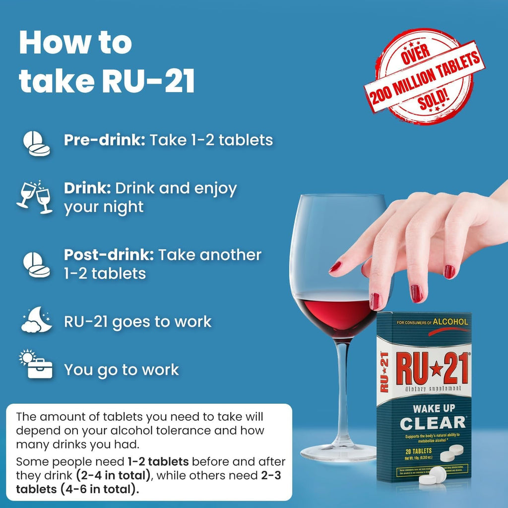 The Supplement for When You Want to Drink & Go to Work the Next Morning | Feel Better after Celebrating & Support Your Liver | Trusted for 23+ Years | Made in USA (20 Pills, 10 Servings)