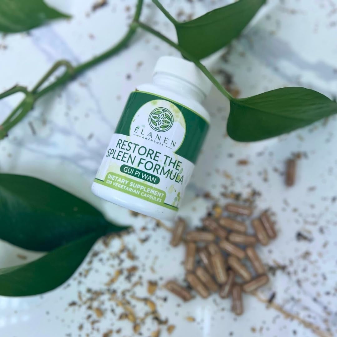 Elanen Naturals GUI Pi Wan, 3Rd Party Tested, GUI Pi Tang, Restore the Spleen Formula to Nourish the Heart, Spleen, and Mind, 100 Vegetable Capsules