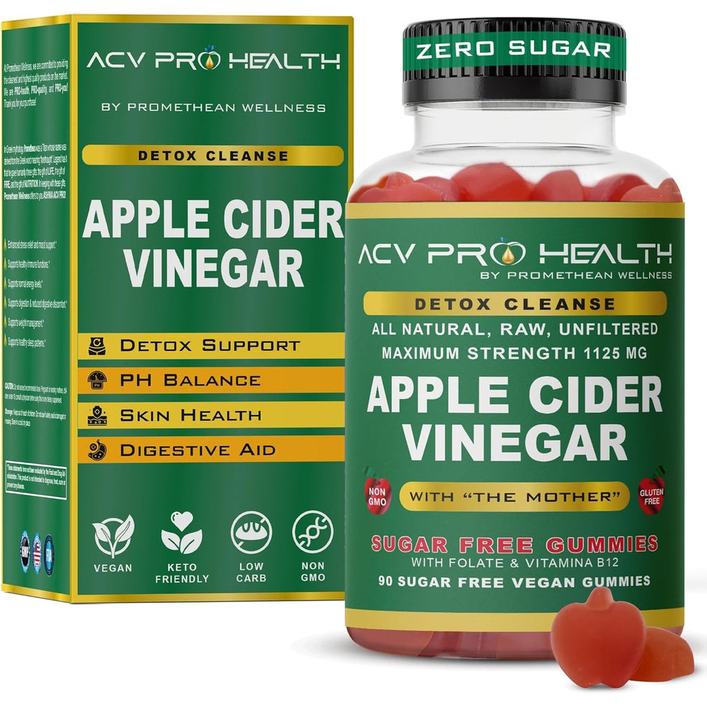 ACV with Sugar Makes No Sense! Apple Cider Vinegar Gummies Sugar Free Low Carb Advanced Keto Acv Gummies Keto Gummy Detox Cleanse (90 Count)