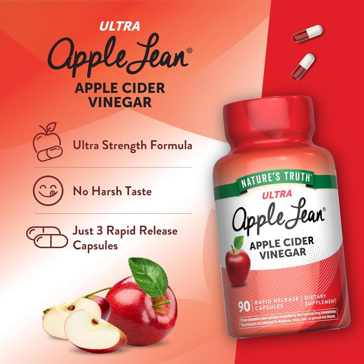 Nature'S Truth Apple Cider Vinegar Pills | 90 Capsules | Non-Gmo & Gluten Free Supplement