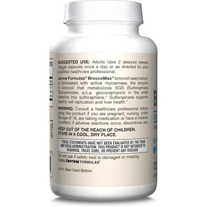 Jarrow Formulas Broccomax Sulforaphane Generator 35 Mg, Sulforaphane Glucosinolate & Myrosinase, Broccoli Seed Supplement for Liverhealth Support, 120 Delayed Release Veggie Capsules, 60 Day Supply