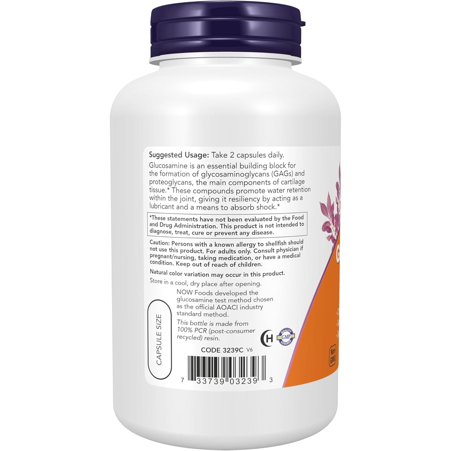 NOW Foods Supplements, Glucosamine '1000', with UL Dietary Supplement Certification, 1 G per Capsule, 180 Veg Capsules