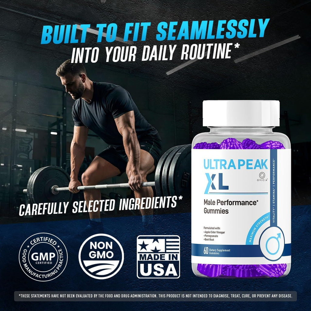 Ultra Peak XL Gummies - Ultra Peak XL Advanced Formula Gummys Support Maximum Strength, Daily Premium All Natural Vitamins for Overall Health & Wellness Reviews, 60 Gummies for 1 Month