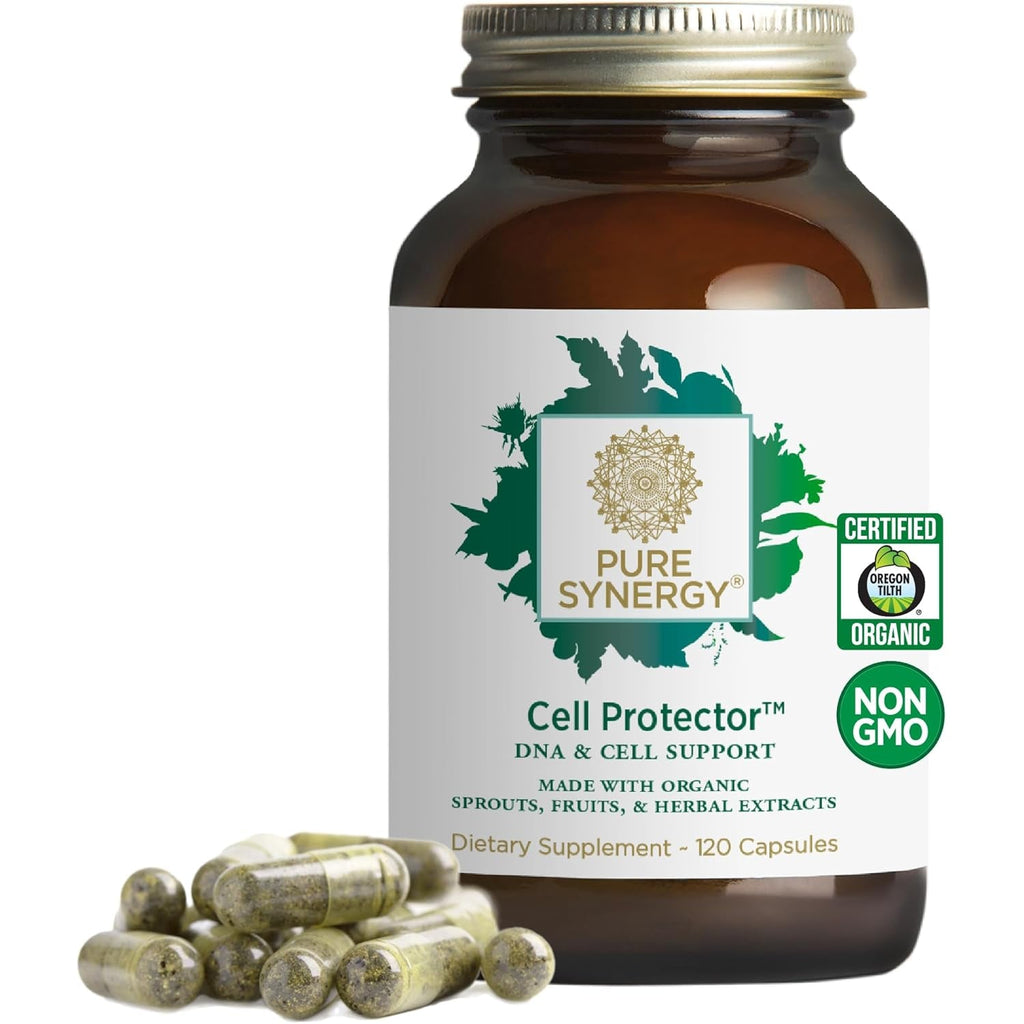 PURE SYNERGY Cell Protector | Cellular Health Supplement | Cell and Immune Support with Selenium and Organic Cruciferous Vegetables | for Healthy Aging & Detoxification (120 Capsules)
