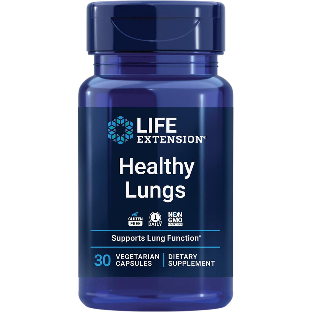 Life Extension Healthy Lungs, Respiratory Supplement, Lung Protection, Boswellia Serrata, Saffron Extract, Once-Daily, Gluten Free, Non-Gmo, Vegetarian, 30 Capsules