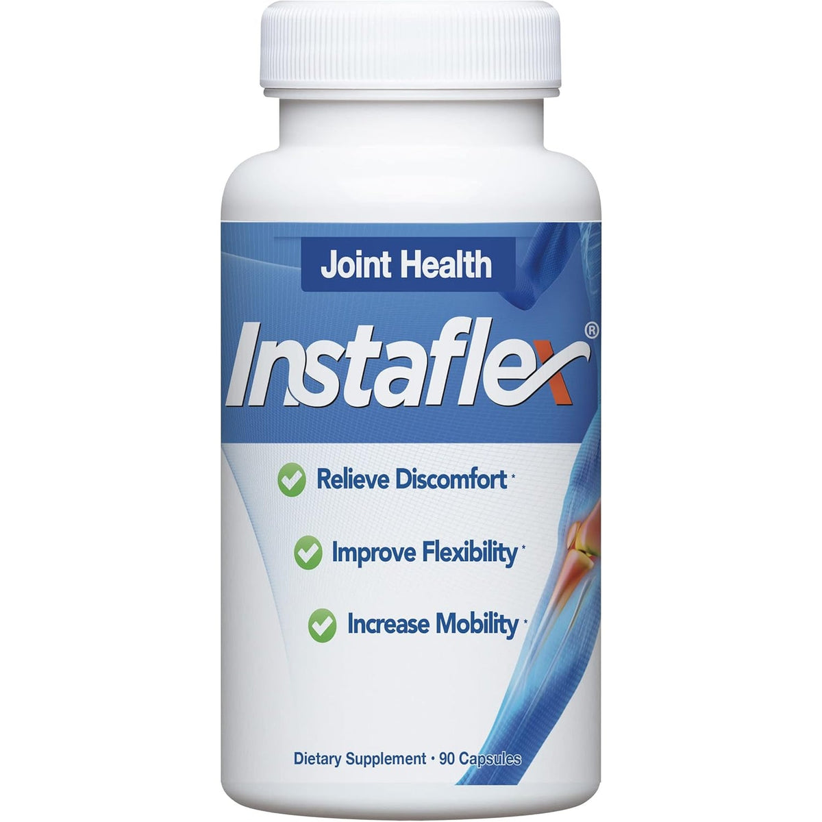Instaflex Joint Support Supplement for Men and Women - Glucosamine, MSM, White Willow, Turmeric, Ginger, Cayenne, Hyaluronic Acid - 90 Capsules