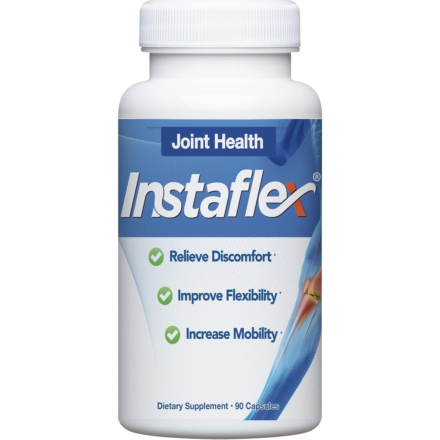 Instaflex Joint Support Supplement for Men and Women - Glucosamine, MSM, White Willow, Turmeric, Ginger, Cayenne, Hyaluronic Acid - 90 Capsules