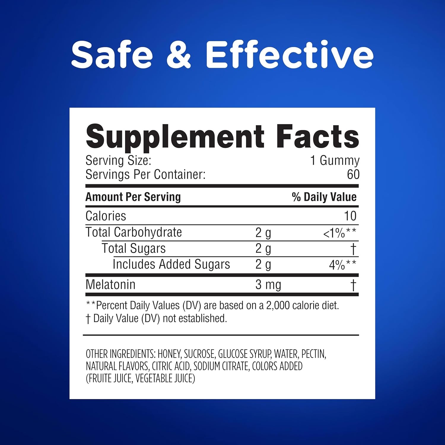 Zarbee'S Melatonin Gummies 3Mg Sleep Supplement to Promote Peaceful Sleep, Natural Mixed Fruit Flavor, Adults Gummy Age 12 Up, 60 Count