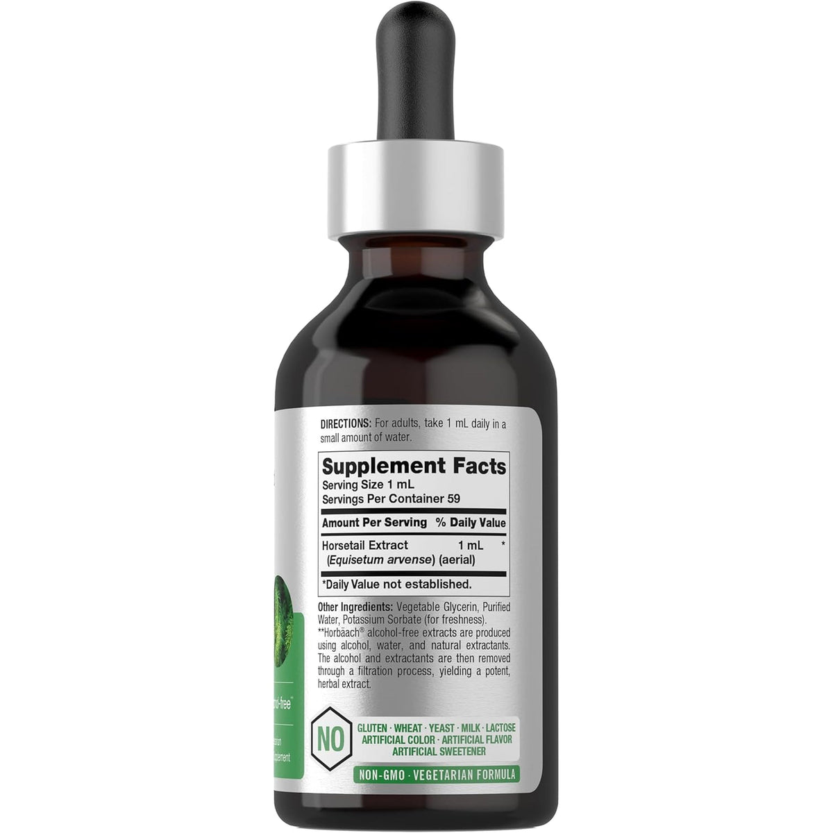 Horbäach Horsetail Herb Liquid Extract | Alcohol Free | 2 Fl Oz | Vegetarian, Non-Gmo, & Gluten Free Supplement