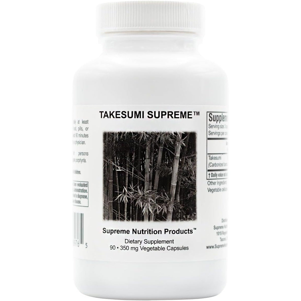 Supreme Nutrition Takesumi Supreme, 90 Pure Activated Bamboo Charcoal Vegetarian Capsules