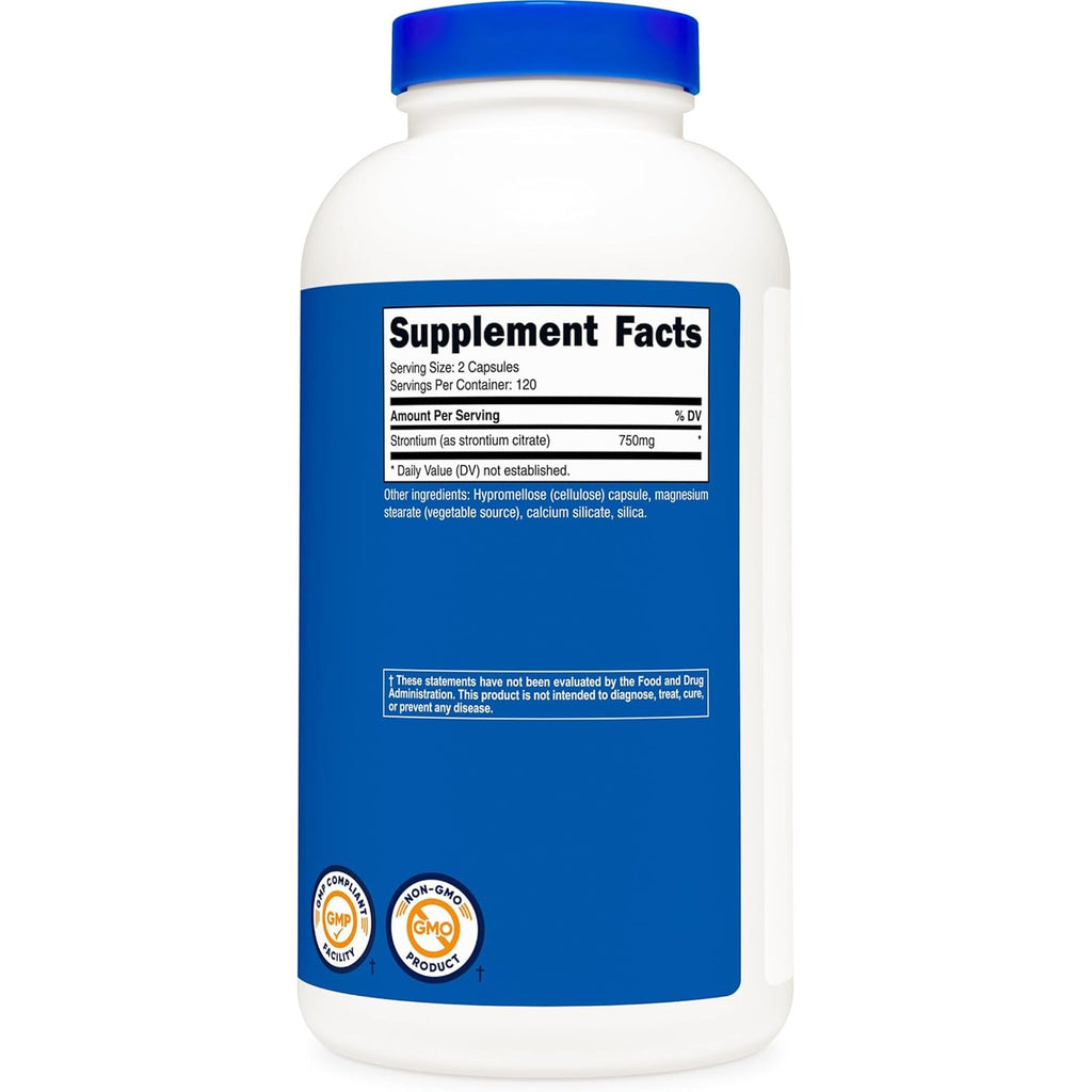 Nutricost Strontium Capsules 750Mg, 240 Capsules - Vegetarian, Non-Gmo, Gluten Free