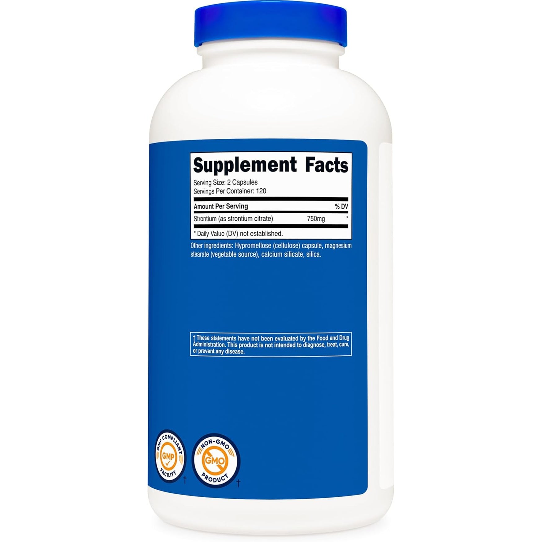Nutricost Strontium Capsules 750Mg, 240 Capsules - Vegetarian, Non-Gmo, Gluten Free
