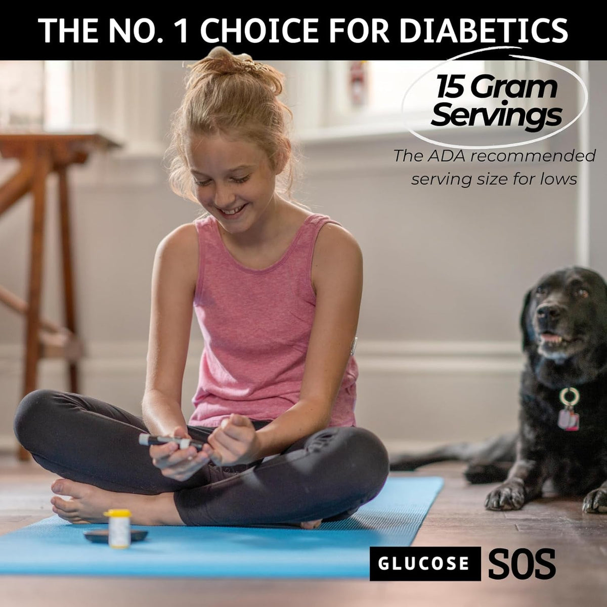Glucose SOS Glucose Powder Packets with Natural Dextrose, Fast-Absorption That Instantly Dissolves in Your Mouth with No Water Needed, Kiwi Strawberry 6 Servings
