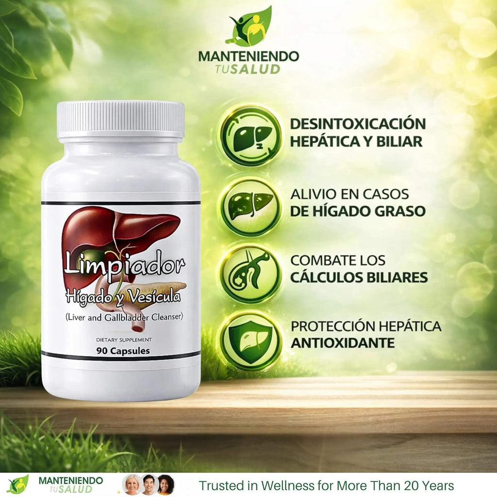 Limpiador Hígado Y Vesícula, Liver Support with Boldo Extract and Milk Thistle Extract, 90 Vegetarian Capsules