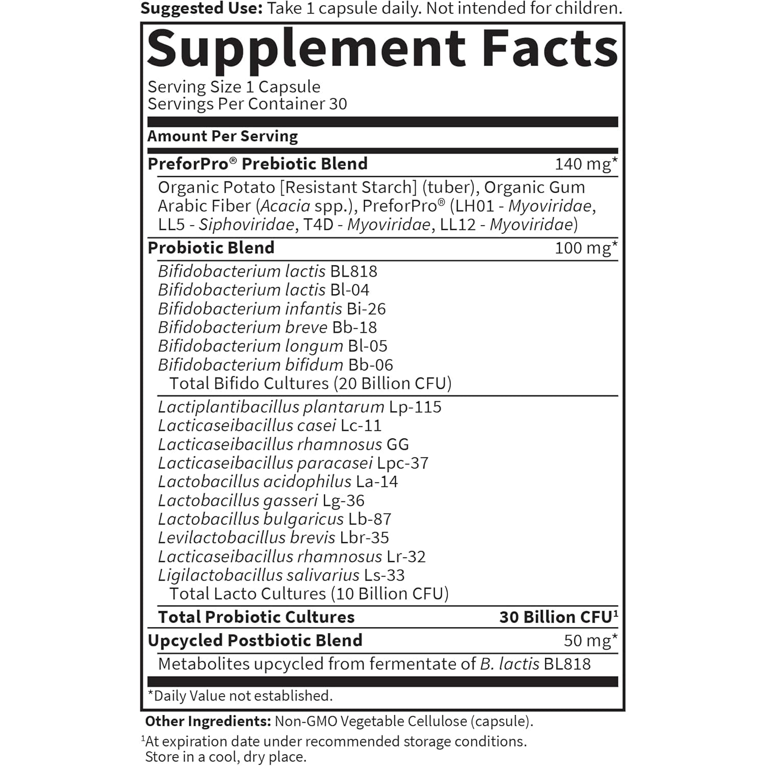 Garden of Life Dr Formulated Once Daily 3-In-1 Complete Probiotics, Prebiotics & Postbiotics - PRE + PRO + POSTBIOTIC Supplement for Adults’ Digestive & Immune Health, 30 Billion CFU, 30 Day Supply