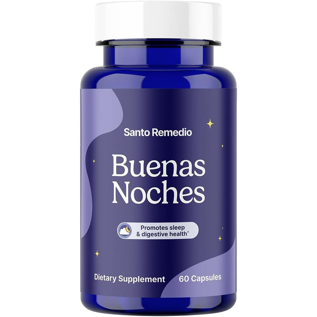 Santo Remedio Buenas Noches Sleep Support with Zylaria®, Melatonin & DE111® Probiotics – Digestive & Nighttime Support Supplement by Dr Juan Rivera – 60 Vegetarian Capsules