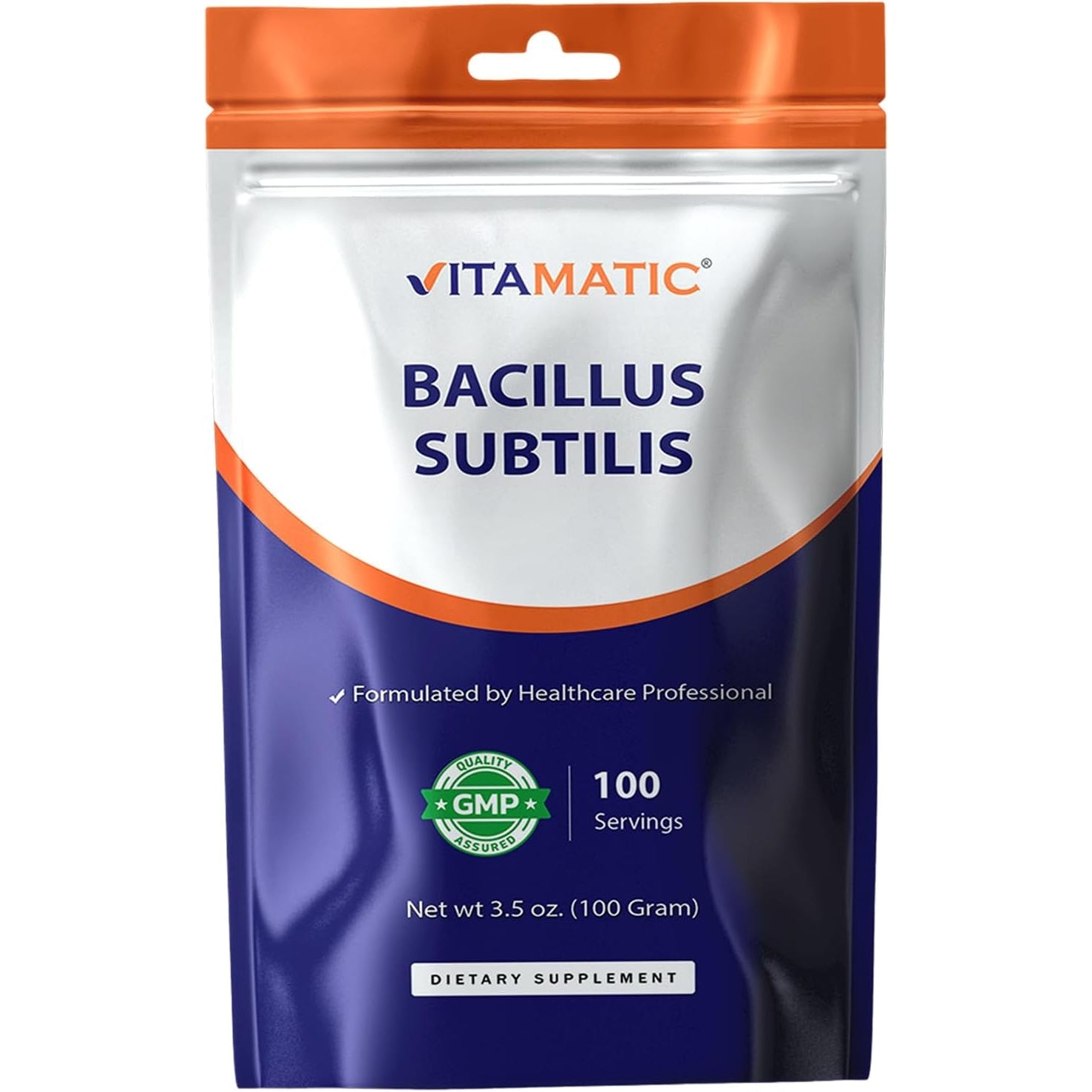 Vitamatic Bacillus Subtilis Pure Powder Probiotic Powder - Gut Health - 100 Gram - 100 Servings