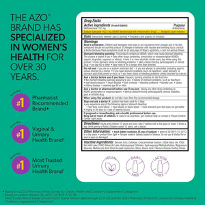 AZO Urinary Tract Defense Antibacterial Protection Helps Control a UTI until You Can See a Doctor #1 Most Trusted Urinary Health Brand 48 Tablets