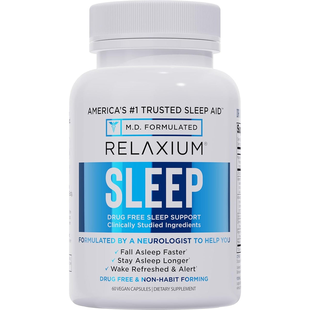 Relaxium Sleep Aid for Adults– Professional Strength Formula | 5Mg Melatonin, Magnesium Glycinate, Valerest & Ashwagandha | Non-Habit Forming Sleep Support | 30-Day Supply