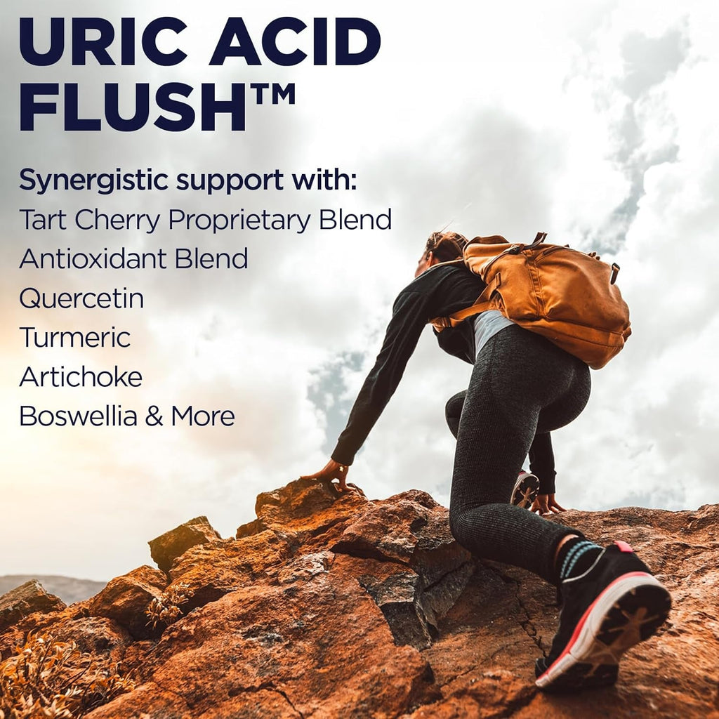 KAL Uric Acid Flush, Joint Health Supplement with Tart Cherry Extract, Celery Seed and Turmeric Extract, Joint Comfort and Mobility Support, Lab Verified, 60-Day Guarantee, 30 Servings, 60 Vegcaps