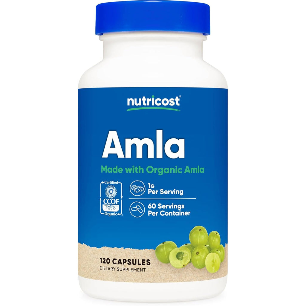 Nutricost Amla 1000Mg, 120 Vegetarian Capsules - CCOF Certified Made with Organic, Non-Gmo, Gluten Free, 60 Servings