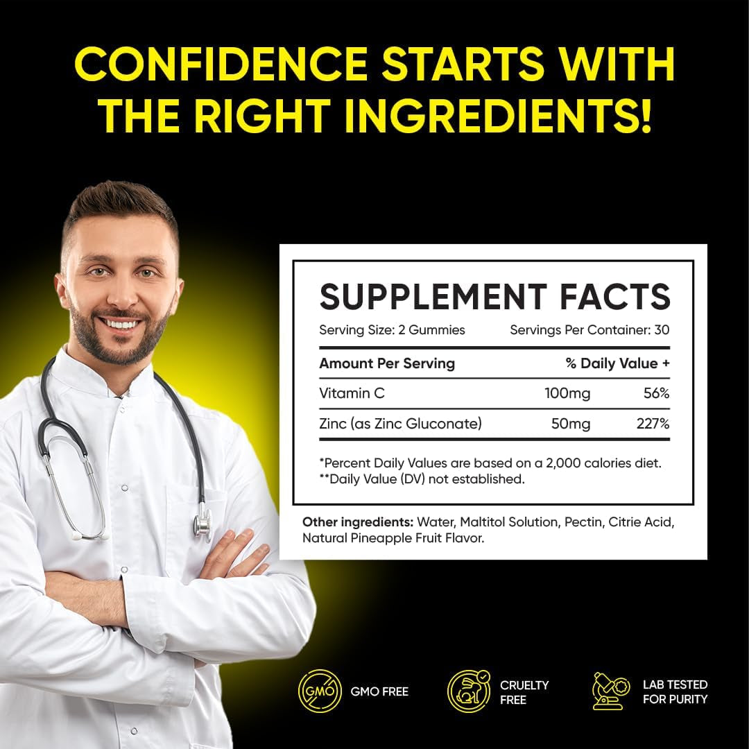 Pineapple C*M Gummies Improves Sperm Volume and Load Semen Volume Supplement - 60 Capsules - 1 Month Supply