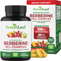 Forestleaf Berberine Supplement - 1300Mg per Serving - Ultra High Potency Berberine Hcl with Ceylon Cinnamon, Bitter Melon & Gymnema - GLP-1 Weight Management Support - 180 Caps