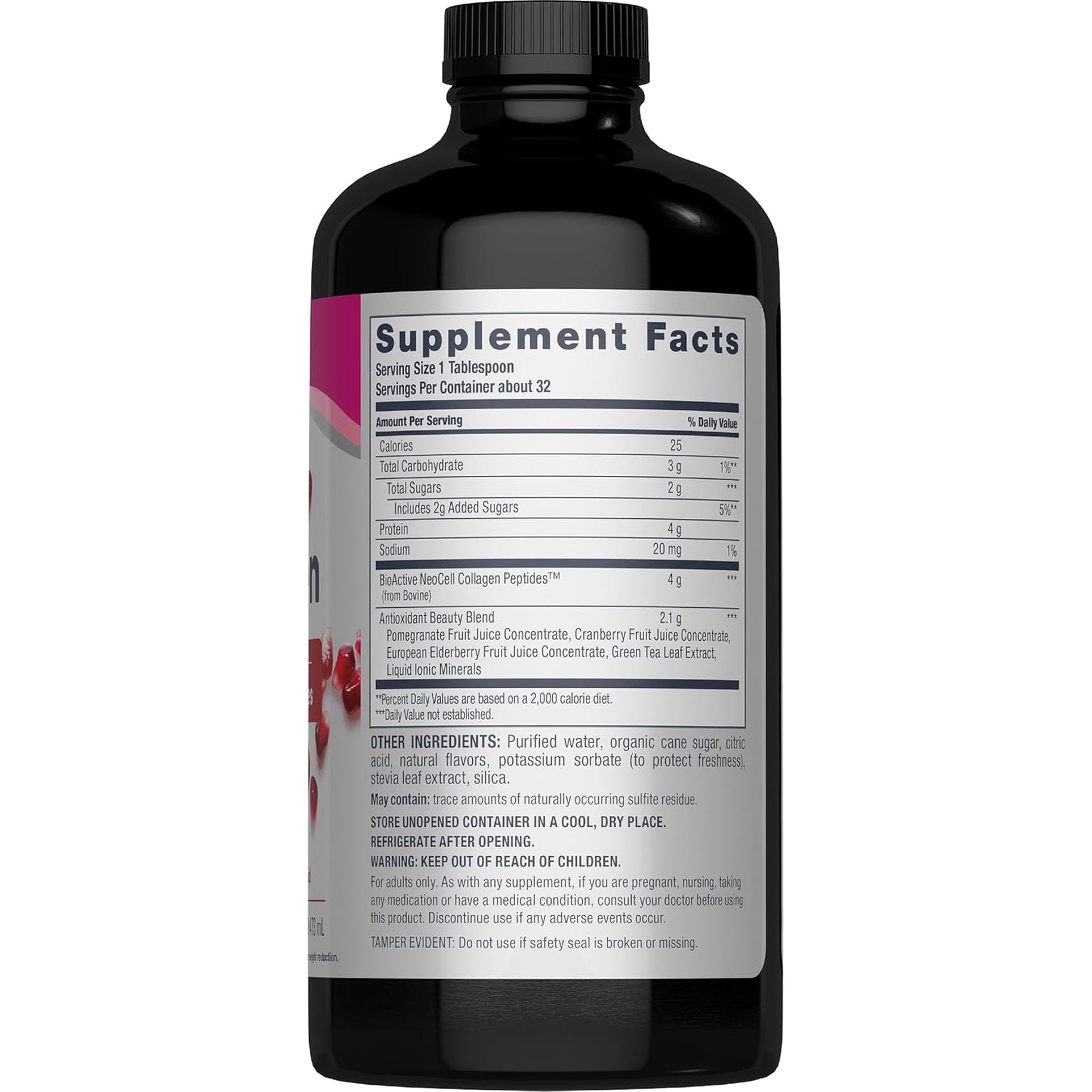 Neocell Advanced Liquid Collagen | 4000 Mg | Pomegranate and Fruit Juice Concentrates | for Women and Men | 16 Fl Oz