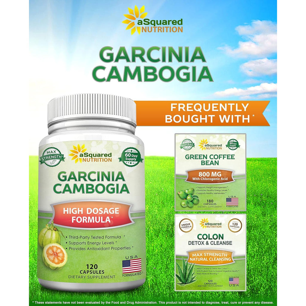 100% Pure Garcinia Cambogia Extract - 120 Capsules, Ultra High Strength HCA, Natural Weight Loss Diet Pills XT, Best Extreme Fat Burner Slim & Detox Max, Premium Blocker for Men & Women, Made in USA