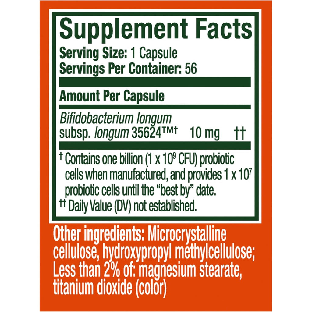 Align Probiotic, 24/7 Digestive Support*§, Probiotics for Women and Men, Probiotics for Digestive Health, Men and Womens Probiotic Capsules Help Relieve Occasional Bloating & Gas*, 56 Capsules