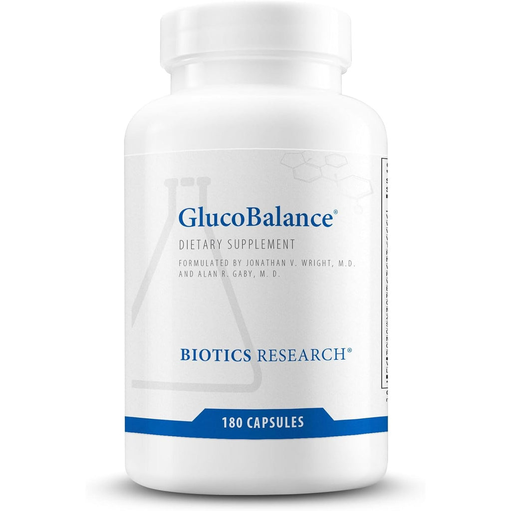 Biotics Research Glucobalance Chromium, Vanadium, L Carnitine Supplement, Supports Metabolic Health and Maintain Healthy Blood Lipid Levels - 180 Capsules