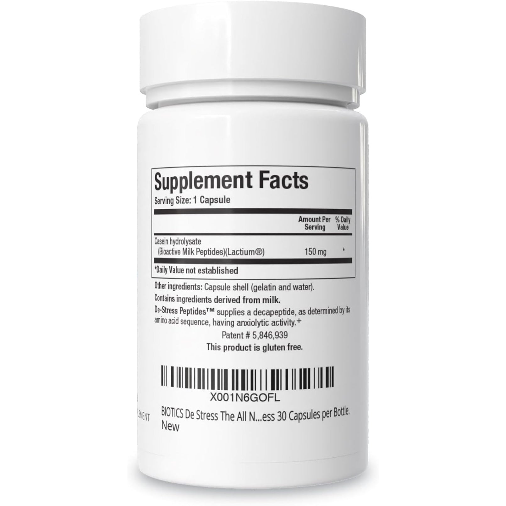BIOTICS RESEARCH De-Stress Patented Nutrient Designed to Support Calmness, Healthy Sleep Habits, All-Natural Supports Mental Wellness & Calm. 30 Capsules