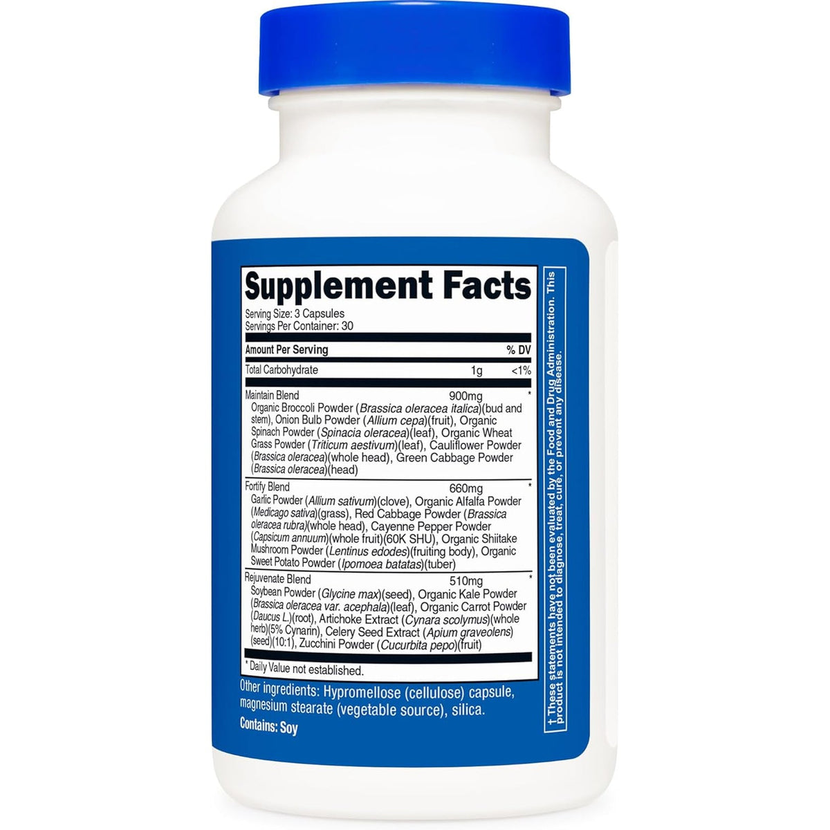 Nutricost Daily Vegetables 90 Capsules (30 Servings) - Maintain, Fortify, & Rejuvenate with 17 Vegetables