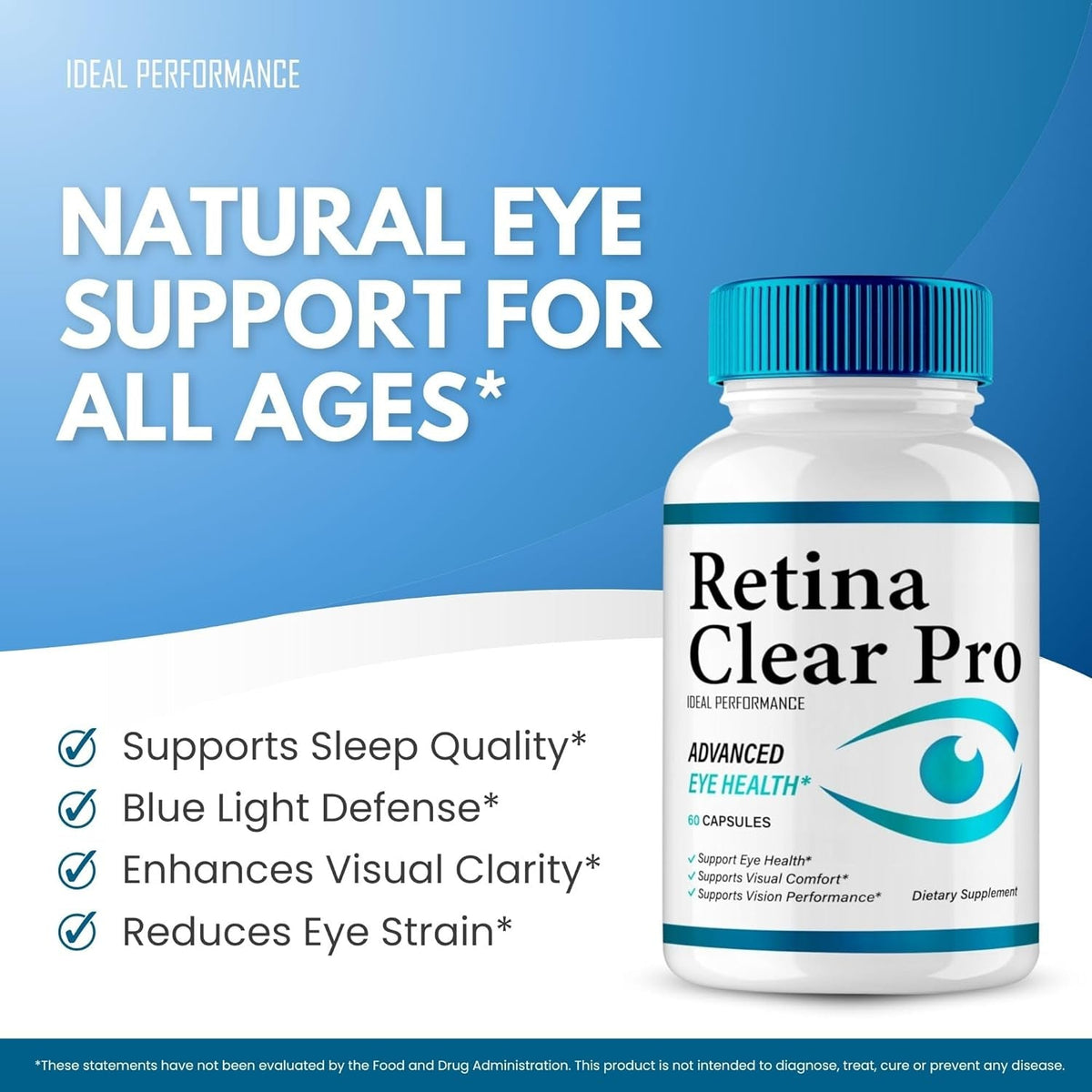 Retina Clear Eye Supplement - Retina Clear for Eyes Capsules - Maximum Strength, Advanced Formula All Natural Visual Wellness, Retinaclear Pro Reviews (5 Pack)