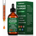 Thyroid Support Complex Liquid Drops for Women & Men - High Potency Iodine, Zinc, Selenium & Ashwagandha for Cortisol & Stress Relief - Natural Metabolism & Energy Booster - 4 Oz (120Ml)