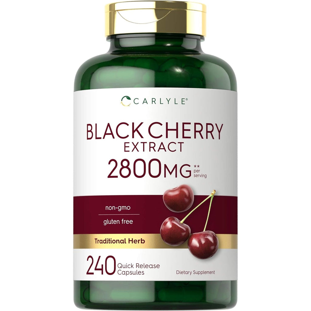 Carlyle Black Cherry Extract Concentrate | 240 Capsules | Non-Gmo and Gluten Free Formula | Prunus Serotina Supplement