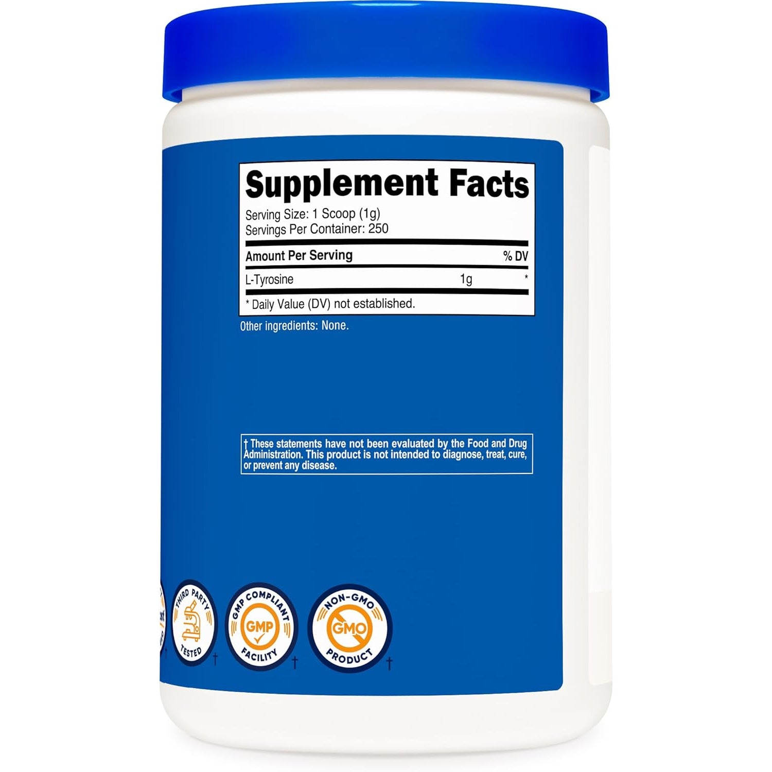 Nutricost L-Tyrosine Powder 250 Grams - Pure L-Tyrosine Powder 1000Mg per Serving
