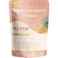 MATOP Women’S Probiotic Gummies for Gut & Daily Wellness – Vitamin C Supplement, Pineapple Flavor, 60 Count
