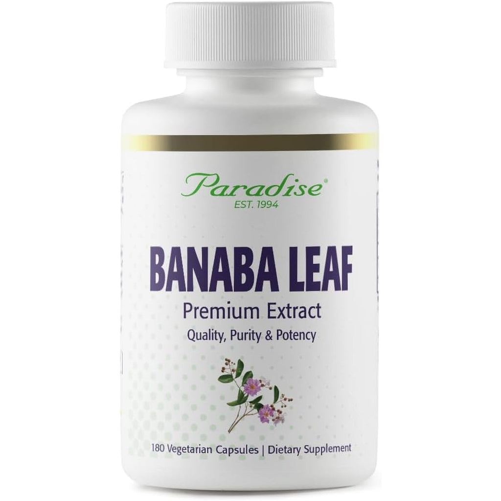 Paradise Herbs, Banaba Leaf, 12:1 Concentrated Extract, 250 Mg, Vegan, Gluten-Free, Non-Gmo, 180 Capsules
