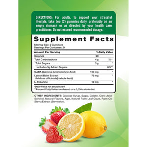 Nature'S Truth Stress Relief Gummies for Adults | with Gaba, L Theanine, and Lemon Balm | Lemon Strawberry Flavor | Non-Gmo & Gluten Free Supplement