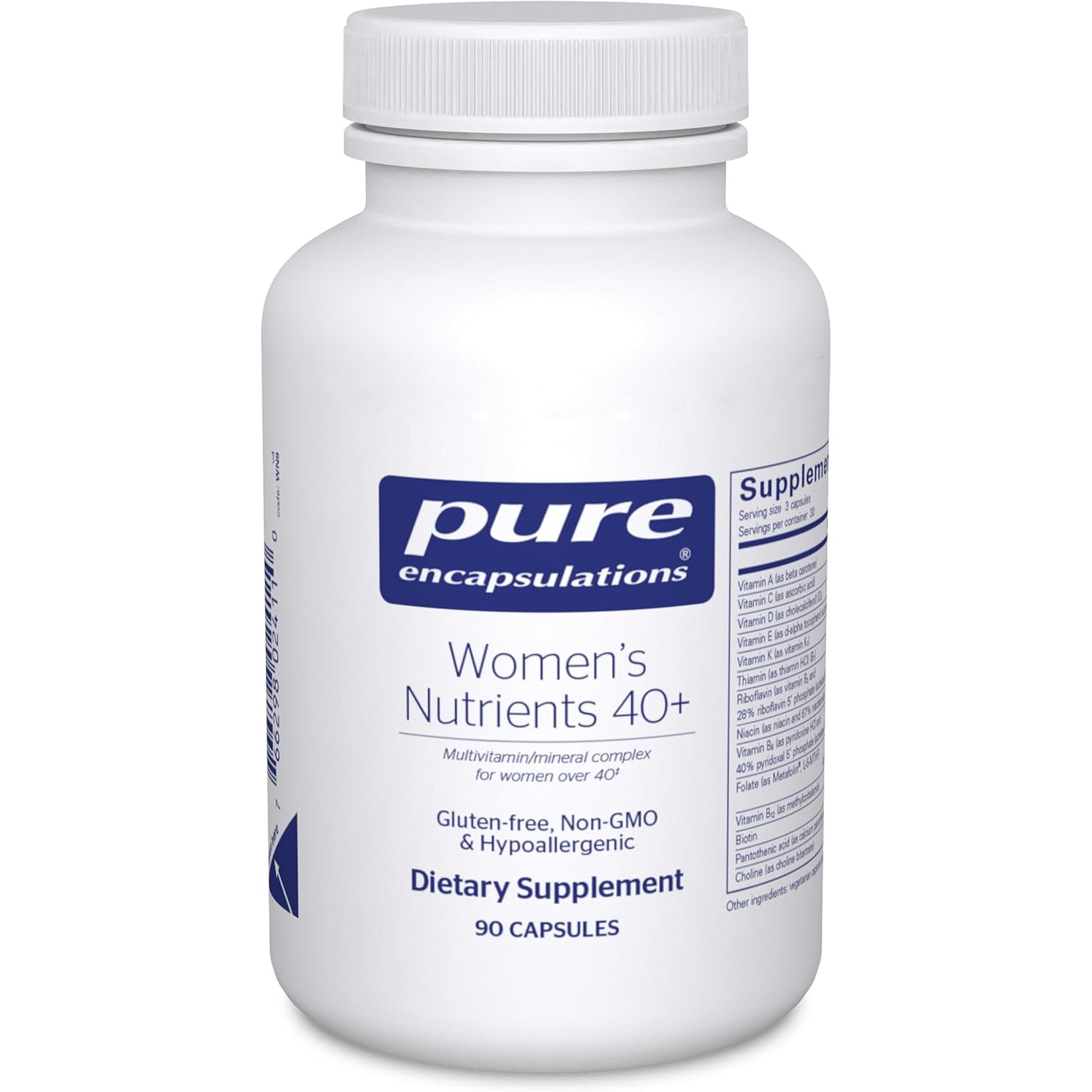 Pure Encapsulations Women'S Nutrients 40+ - Multivitamin for Women over 40 to Support Urinary Tract Health, Breast Cell Health & Eye Integrity* Vitamin C & E - Gluten-Free & Non-Gmo - 90 Capsules