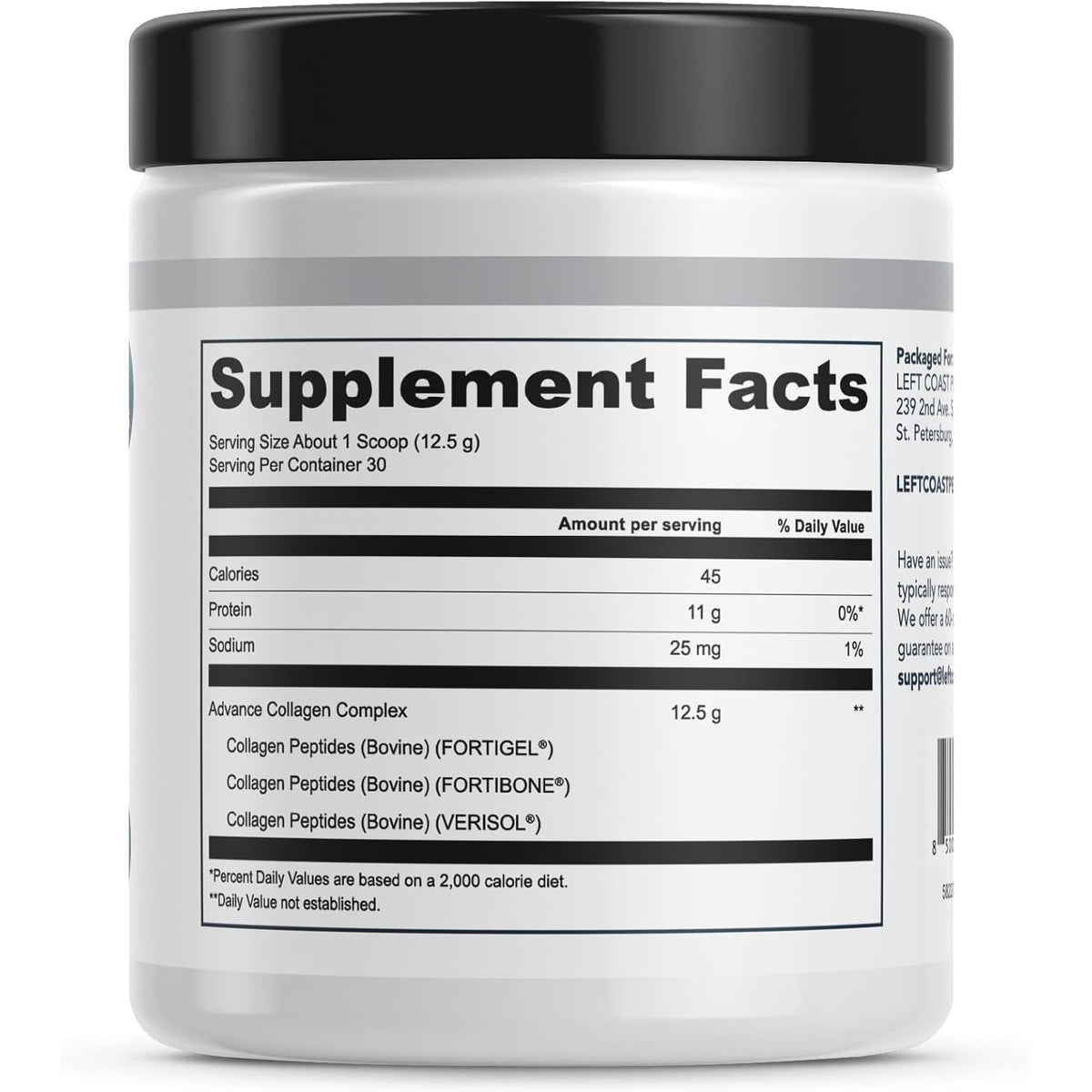 Advanced Collagen Complex Powder – VERISOL®, FORTIBONE®, & FORTIGEL® for Hair, Skin, Bone & Joint Support – Clinically Studied Ingredients – Grass-Fed Hydrolyzed Collagen Peptides – 30 Servings