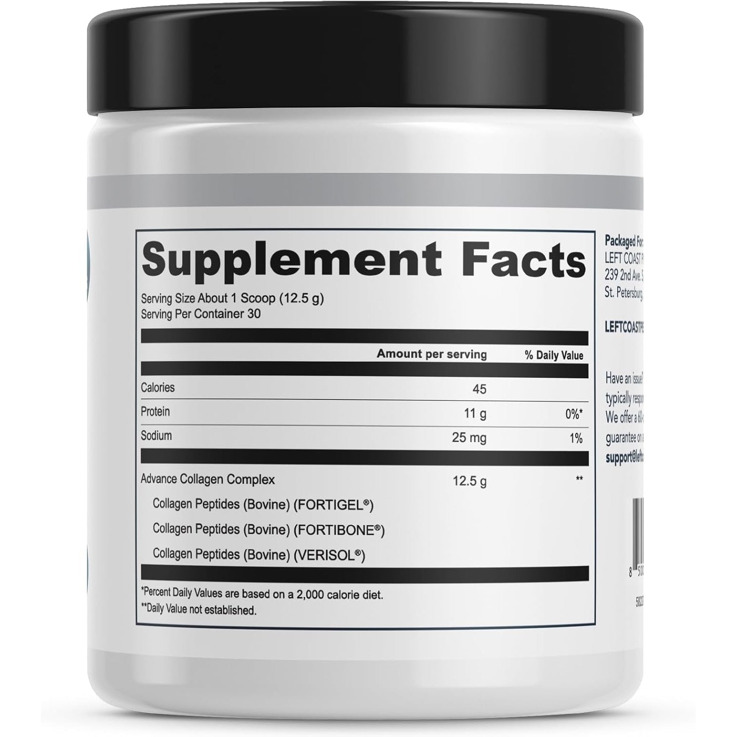 Advanced Collagen Complex Powder – VERISOL®, FORTIBONE®, & FORTIGEL® for Hair, Skin, Bone & Joint Support – Clinically Studied Ingredients – Grass-Fed Hydrolyzed Collagen Peptides – 30 Servings