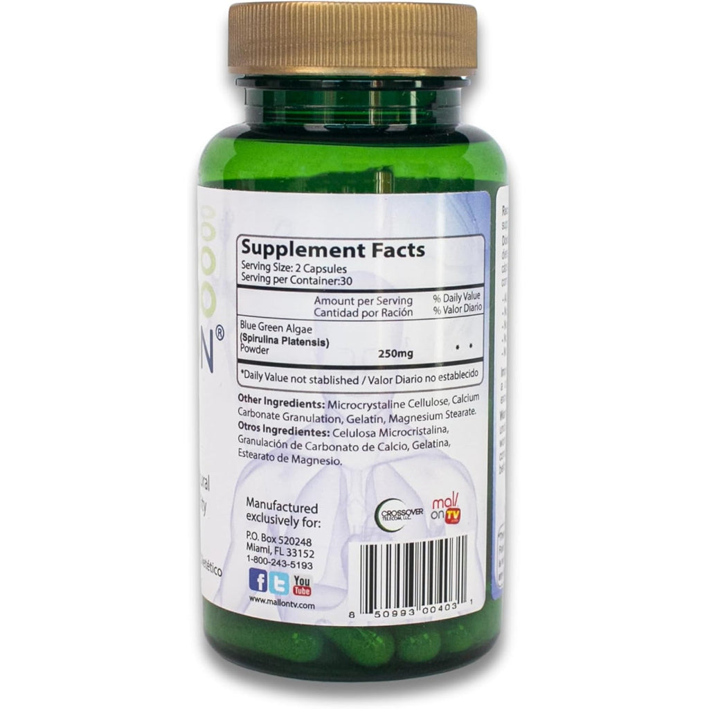 Bioxtron Natural Stem Cell Supplement Capsules - Cellular & Antioxidant Support Formula with Blue Green Algae, Spirulina, Immune & Energy Support - 60 Capsules