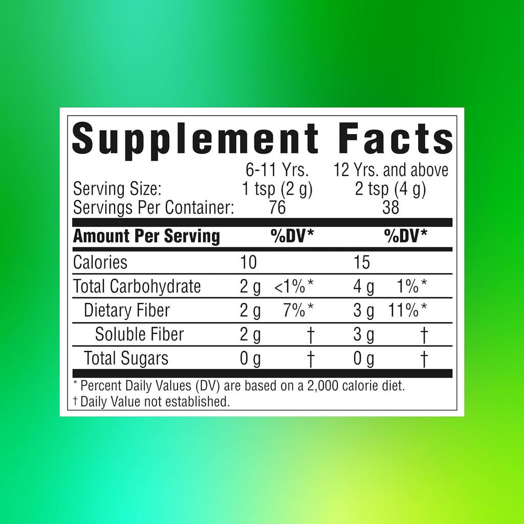 Benefiber Daily Prebiotic Fiber Supplement Powder for Digestive Health, Unflavored -124 Teaspoons (8.7 Ounces)