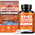 Vitamin D3 K2 (MK-7) 10,000 IU with Magnesium Glycinate & Potassium Supplement - Systemic Complex for Bone, Muscle, Heart, Immune, Energy & Sleep Support – High Absorption, 60 Capsules